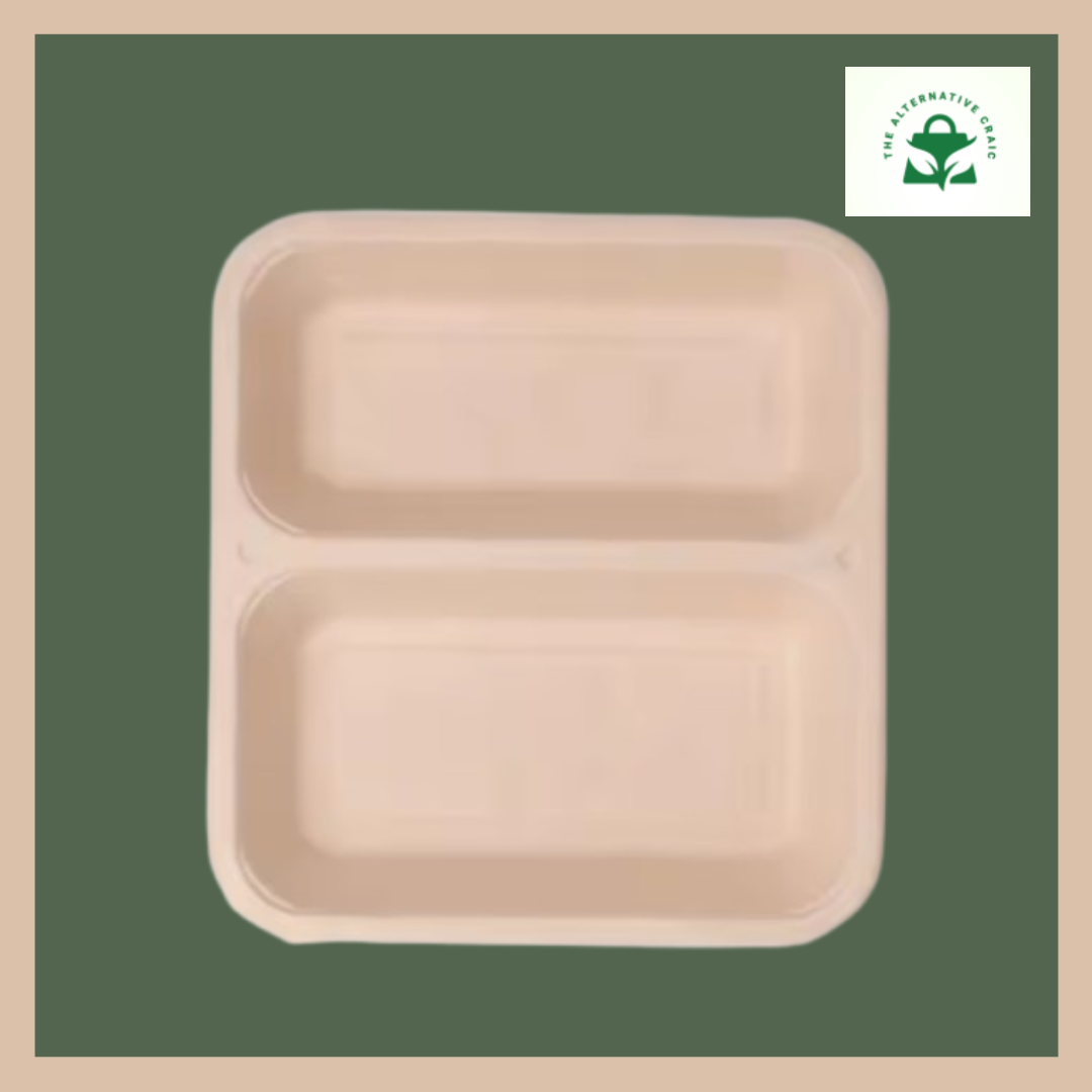 Plant Fiber: Tray (Dual Compartment)