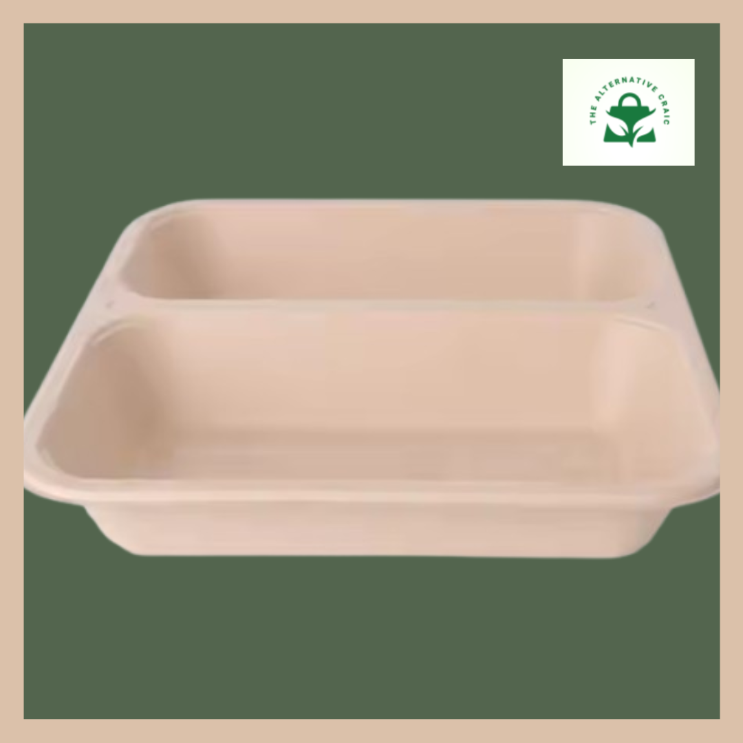 Plant Fiber: Tray (Dual Compartment)